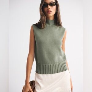 Abercrombie & Fitch Mockneck Sweater Shell Top NWT S